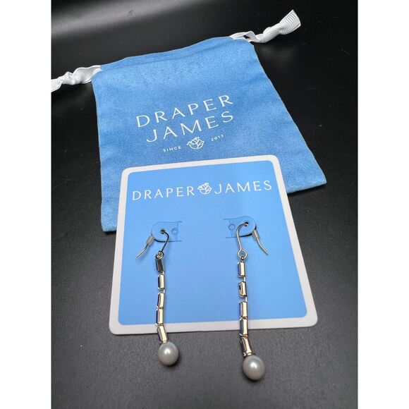 Draper James Pearl Linear Drop Earrings - Picture 3 of 4